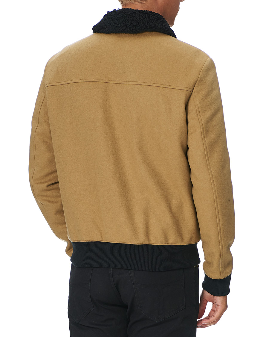 Men | Coats & Jackets | HUGO | Bavi Shearling Jacket Medium Beige