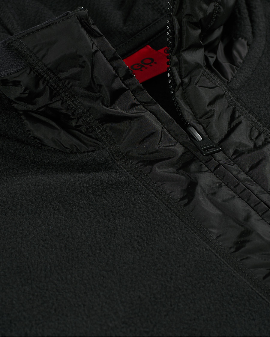 Men | Sweaters & Knitwear | HUGO | Daymans Fleece Half Zip Sweater Black