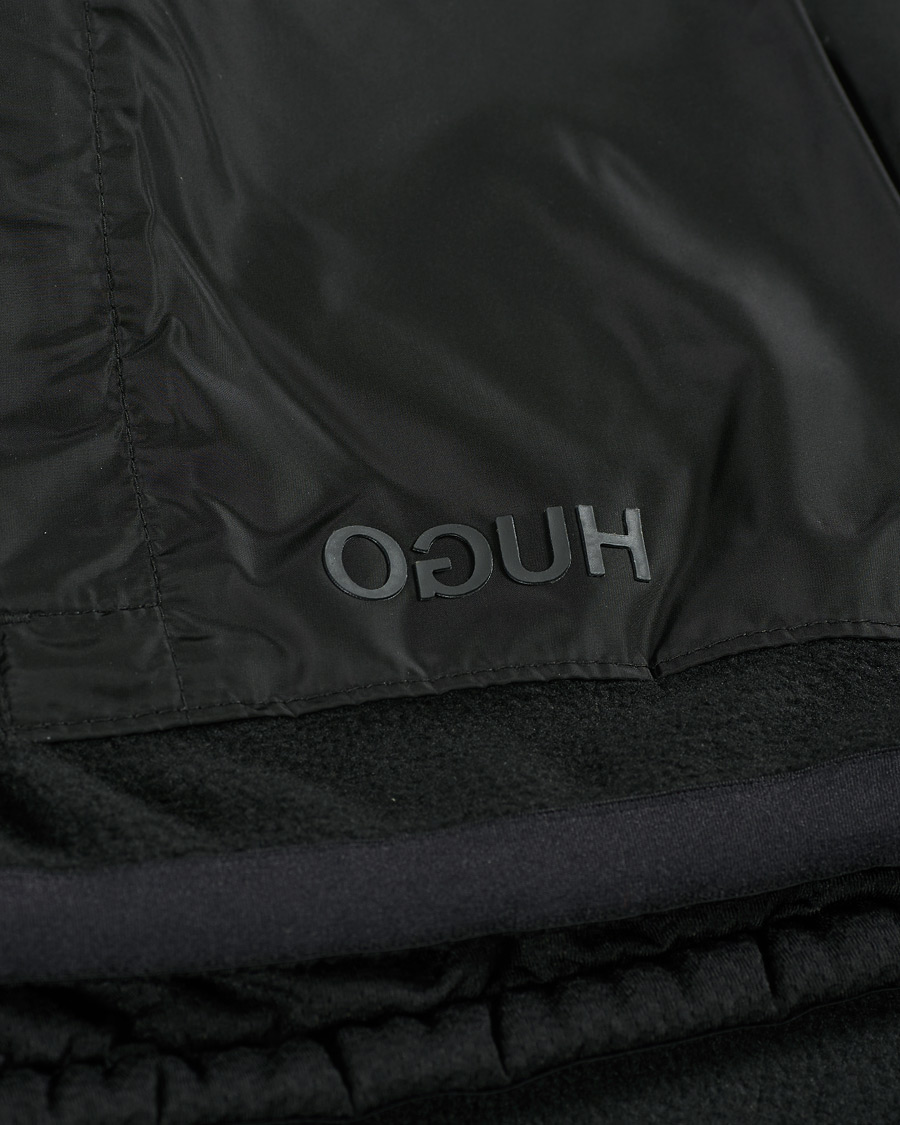 Men | Sweaters & Knitwear | HUGO | Daymans Fleece Half Zip Sweater Black