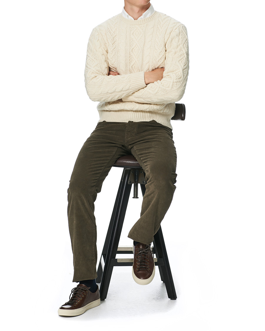 Men | Trousers | Jacob Cohën | 688 Bard 5-Pocket Corduroy Trousers Brown