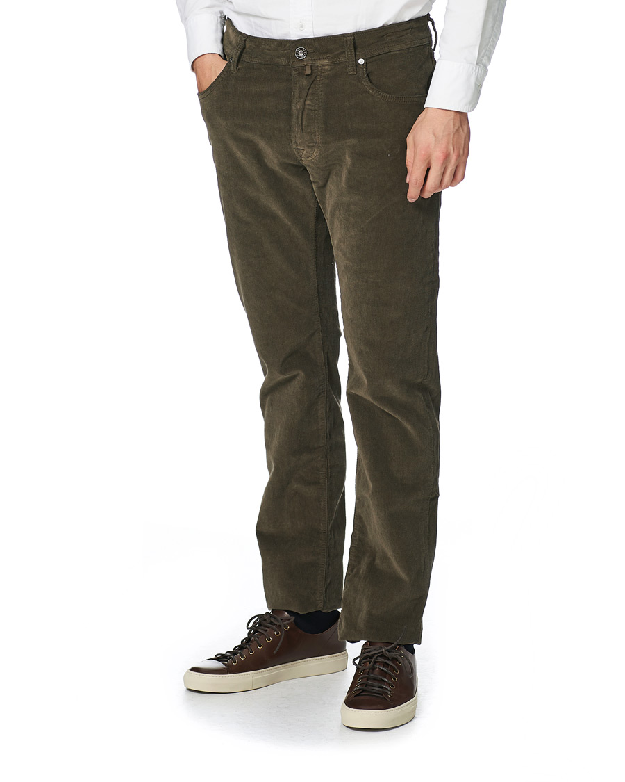 Men | Trousers | Jacob Cohën | 688 Bard 5-Pocket Corduroy Trousers Brown