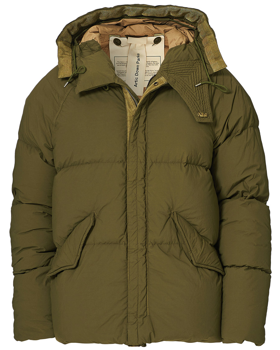 Men | Coats & Jackets | Ten c | Artic Garment Dyed Down Jacket Olive