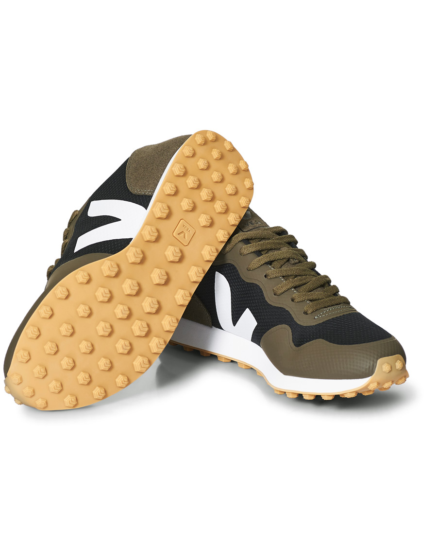 Men | Veja SDU Vegan Running Sneaker Black/White/Khaki | Veja | SDU Vegan Running Sneaker Black/White/Khaki