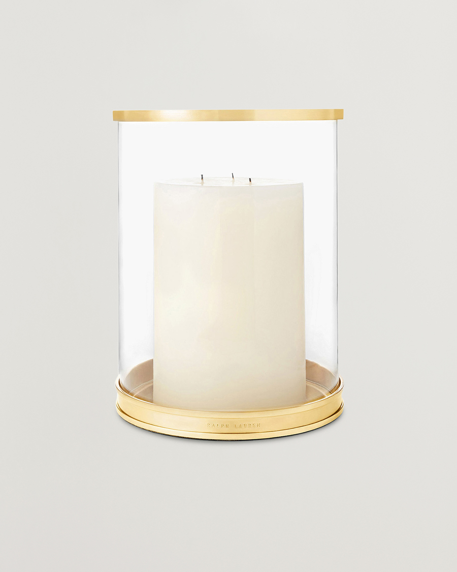 Men | Home | Ralph Lauren Home | Modern Medium Hurricane Lamp Brass