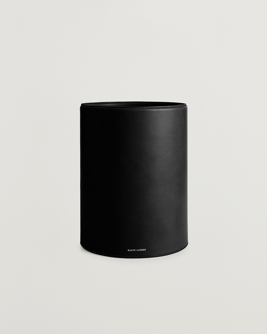 Men | Home | Ralph Lauren Home | Brennan Leather Waste Bin Black