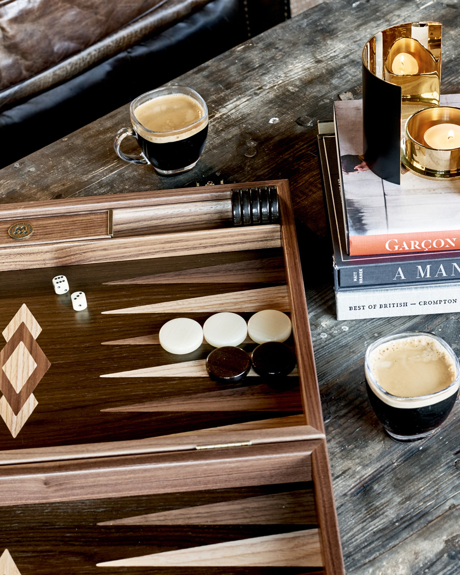 Men | Manopoulos Walnut Natural Tree Large Backgammon | Manopoulos | Walnut Natural Tree Large Backgammon