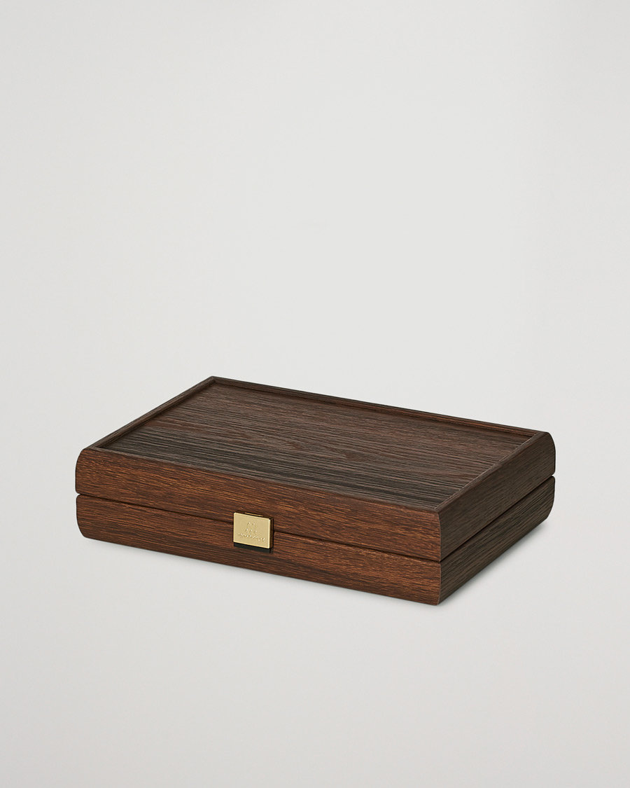 Men | Games | Manopoulos | Wooden Card Case Dark Brown