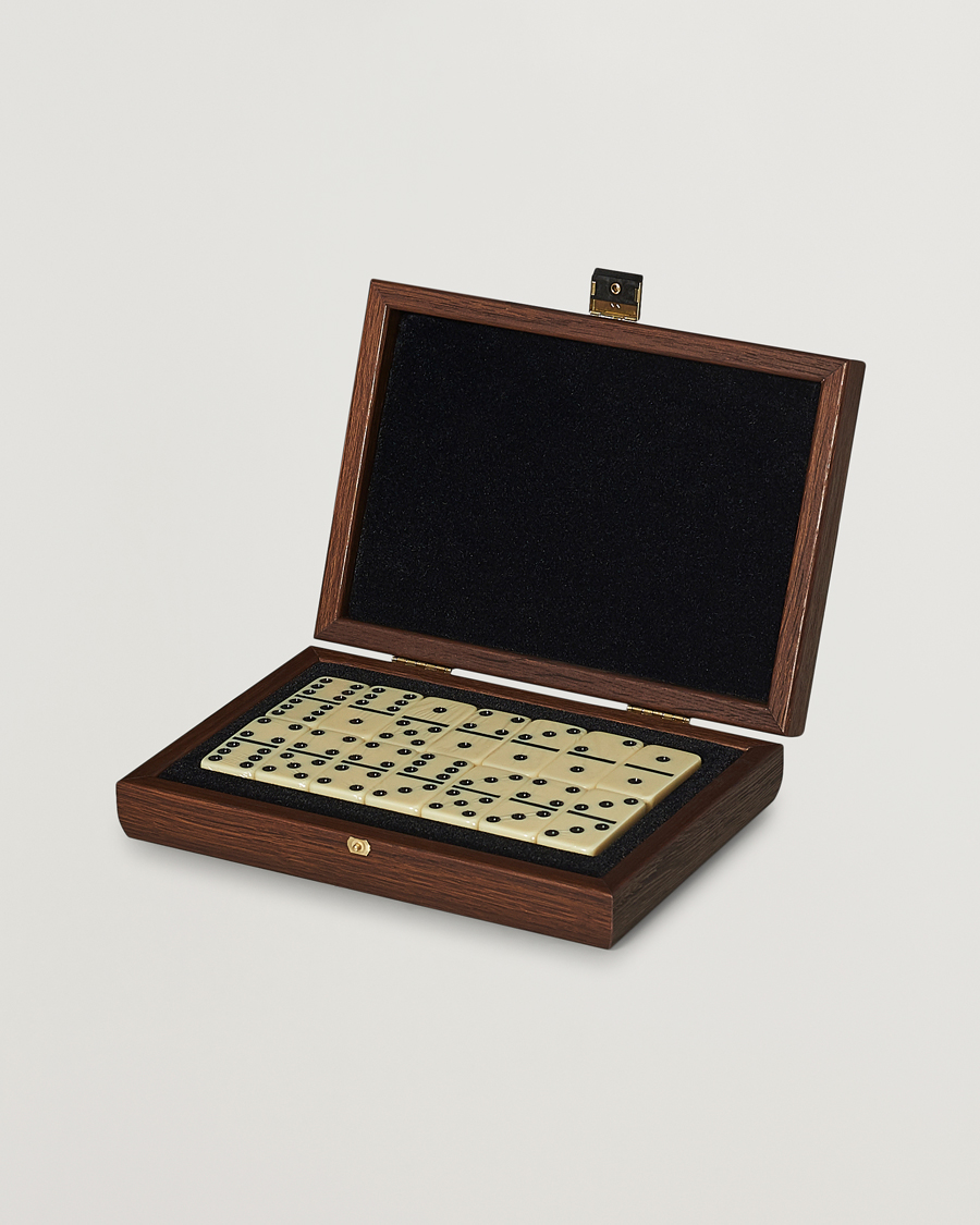 Men | Games | Manopoulos | Wooden Domino Case Dark Brown