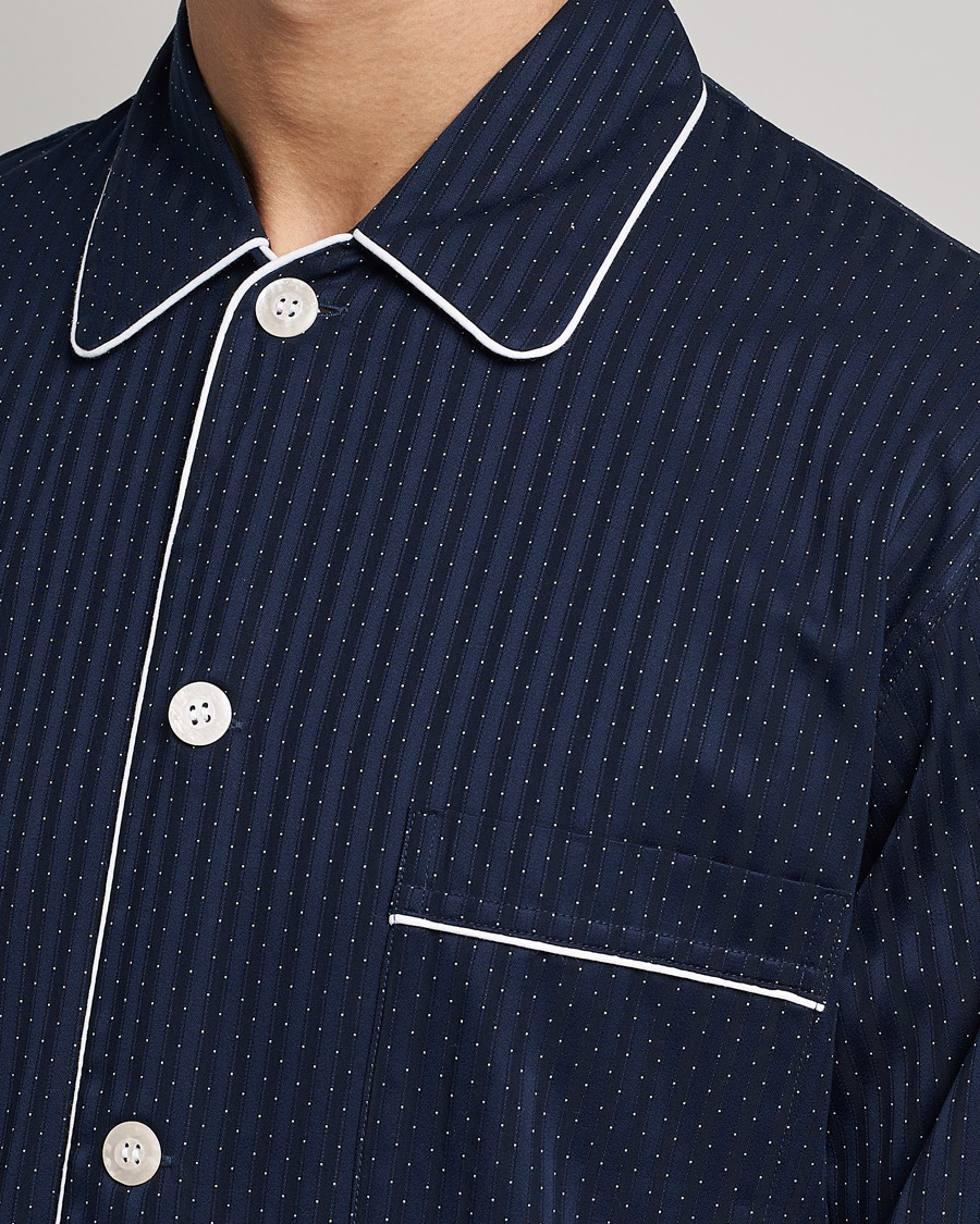 Men | Pyjamas & Robes | Derek Rose | Royal Piped Cotton Pyjama Set Navy