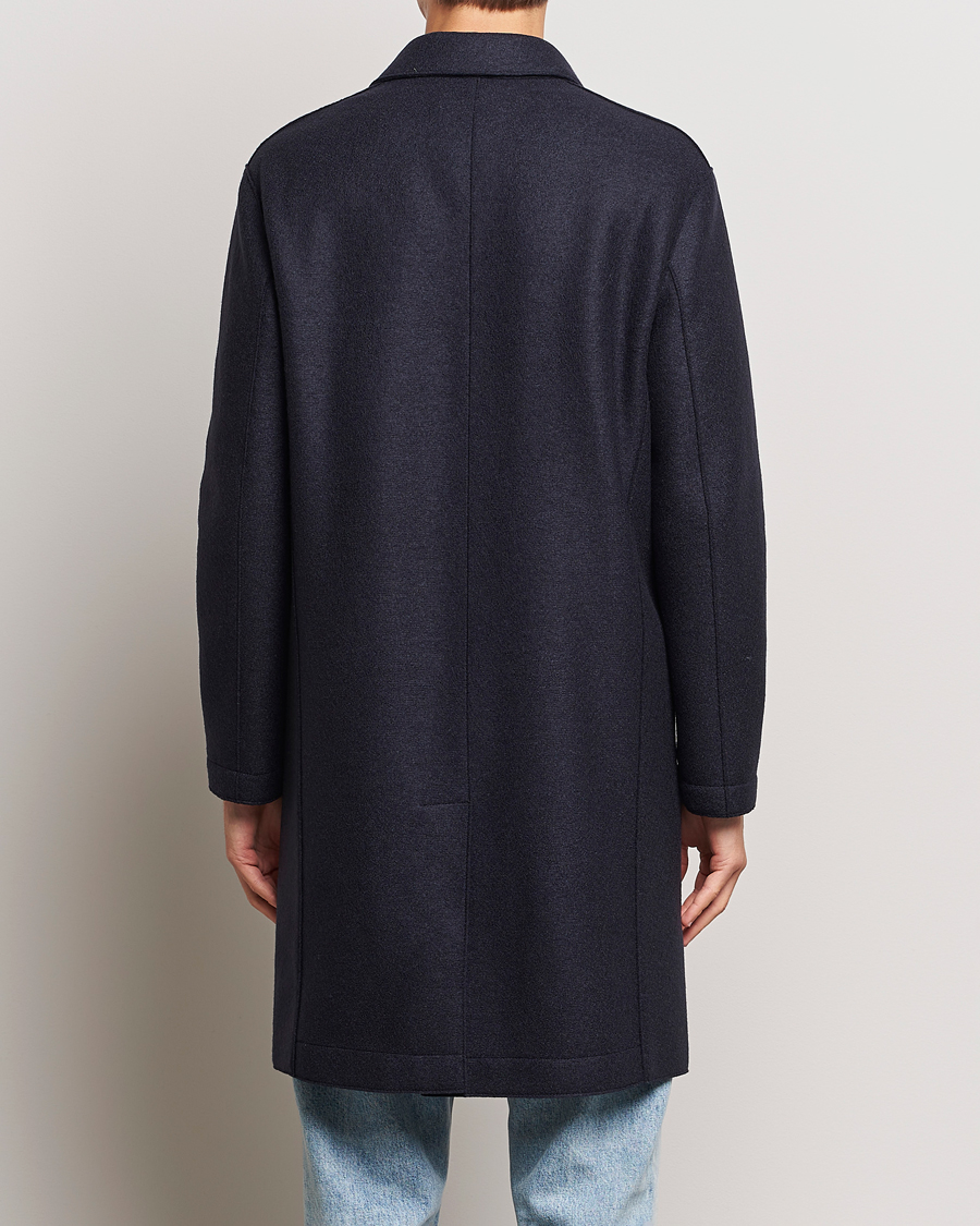 Men | Coats & Jackets | Harris Wharf London | Pressed Wool Mac Coat Navy