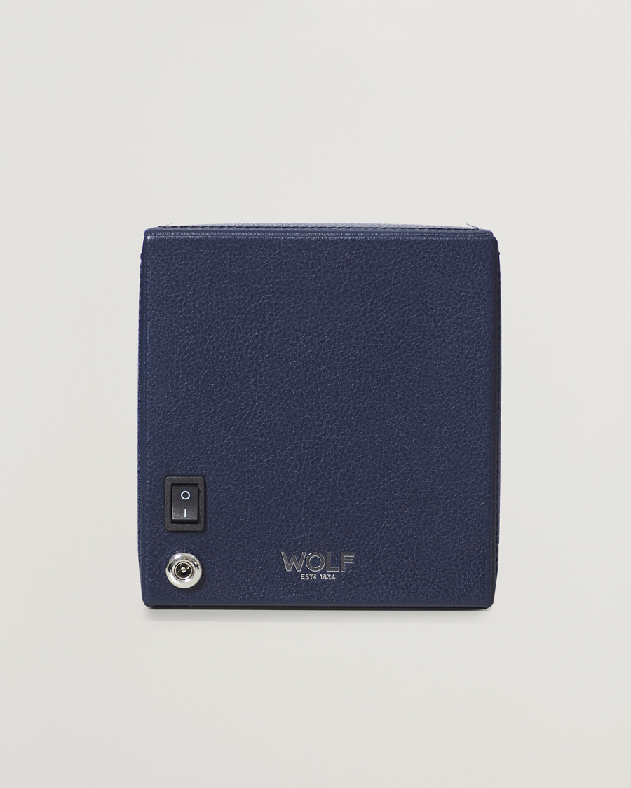 Men | Watch & Jewellery Boxes | WOLF | Cub Single Winder With Cover Navy