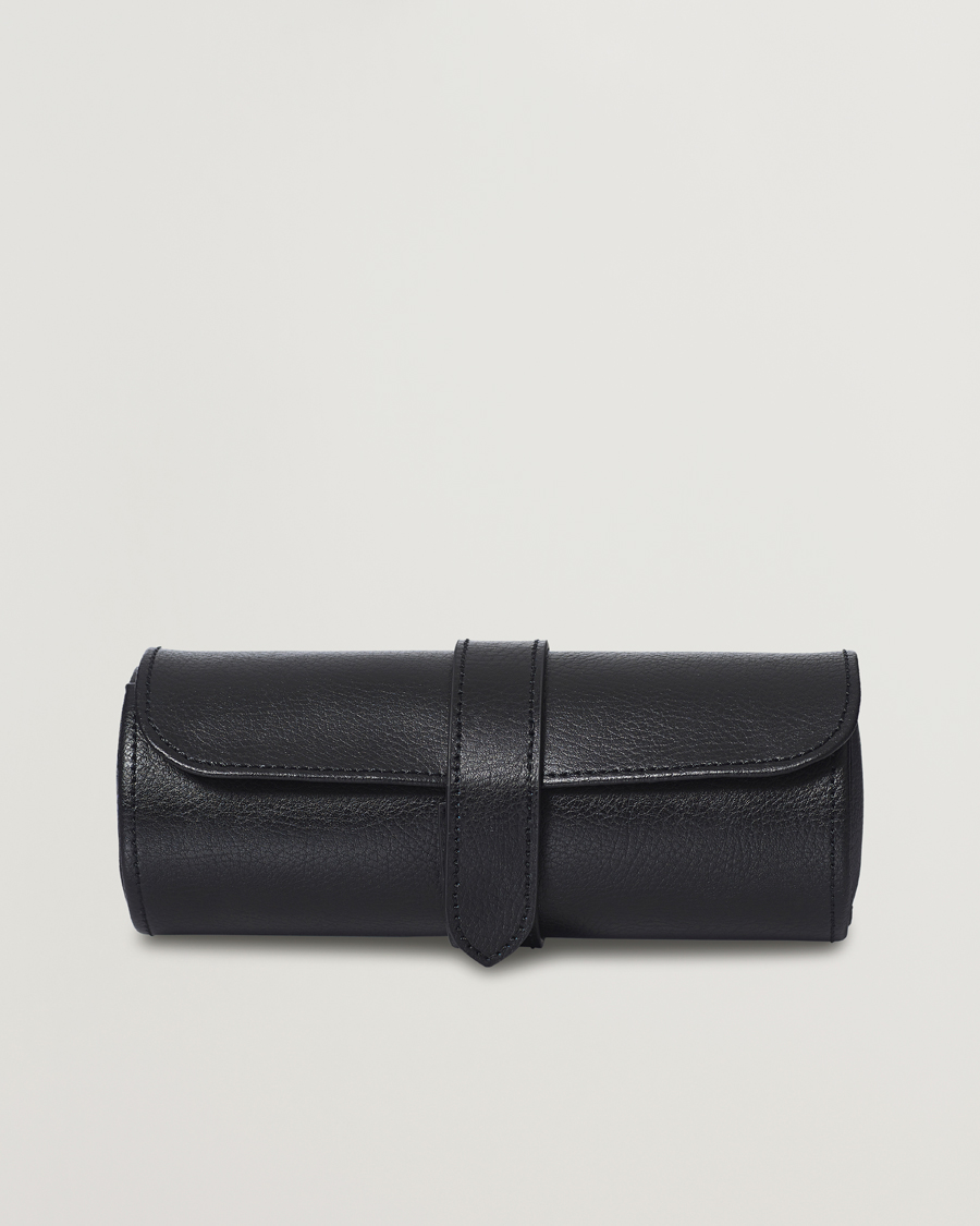 Men | Watch & Jewellery Boxes | WOLF | Blake Triple Watch Roll Black/Purple
