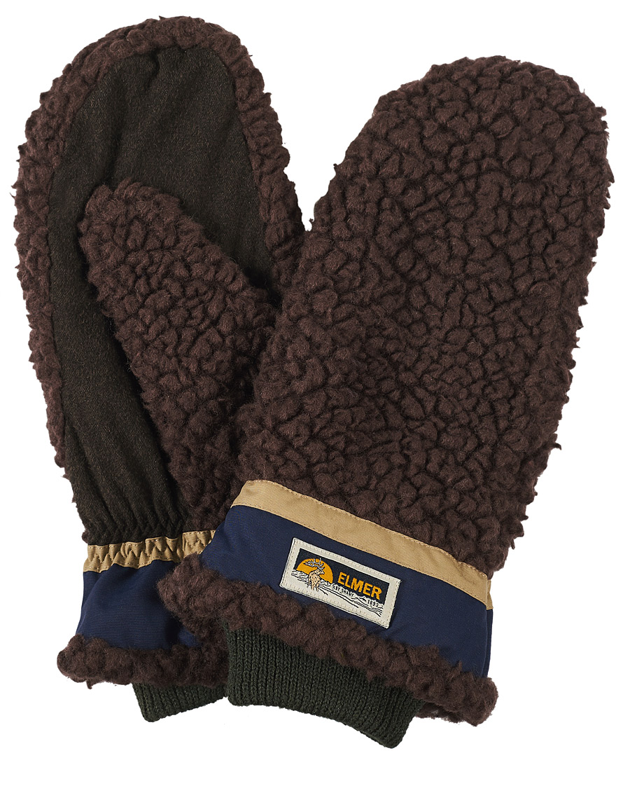 Men | Elmer by Swany Miyo Wool Teddy Mittens Brown | Elmer by Swany | Miyo Wool Teddy Mittens Brown