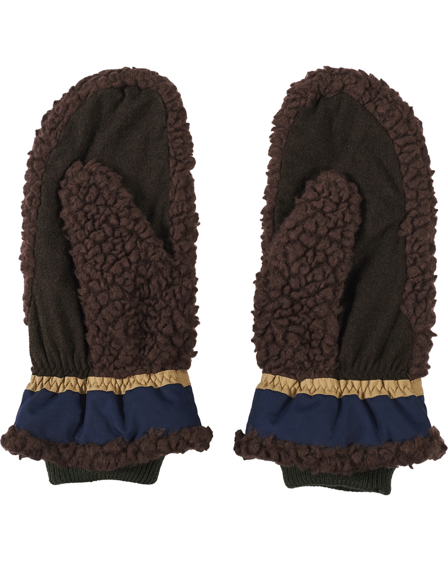 Men | Elmer by Swany Miyo Wool Teddy Mittens Brown | Elmer by Swany | Miyo Wool Teddy Mittens Brown