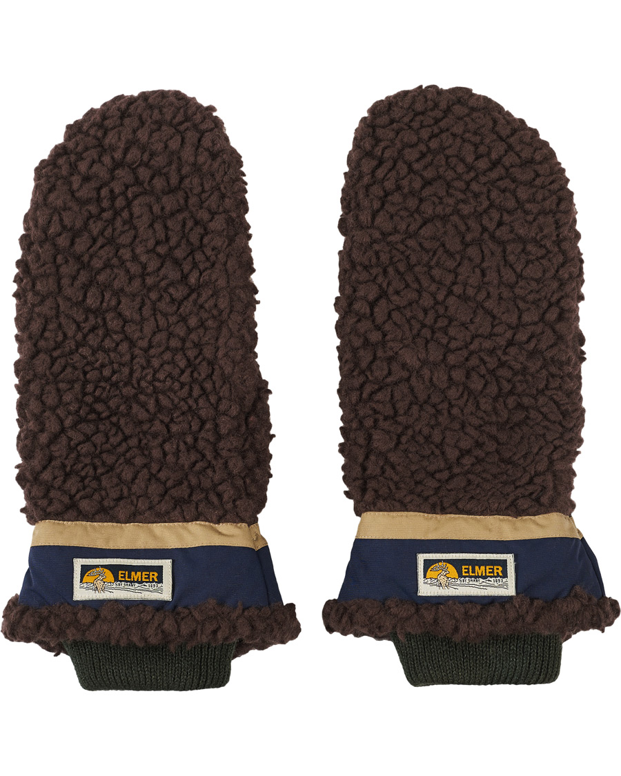 Men | Elmer by Swany Miyo Wool Teddy Mittens Brown | Elmer by Swany | Miyo Wool Teddy Mittens Brown