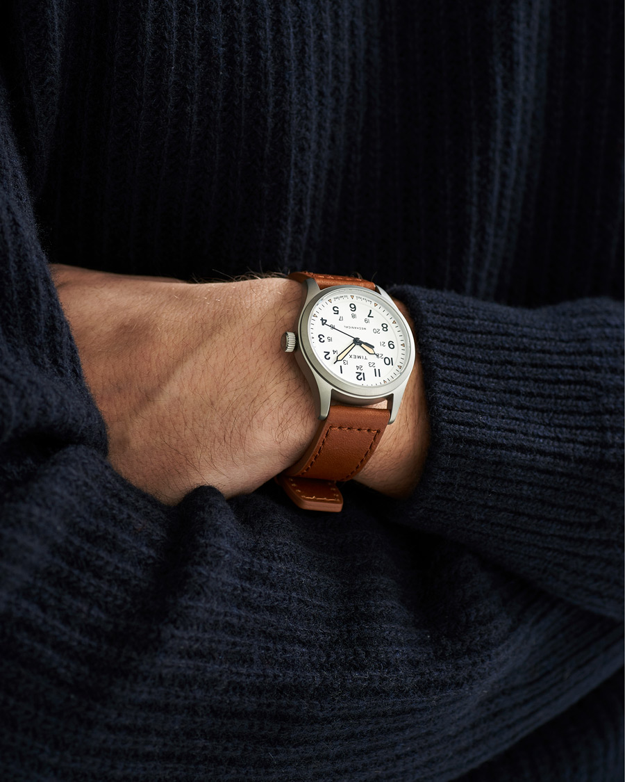 Men | Timex Field Post Mechanical Watch 38mm White Dial | Timex | Field Post Mechanical Watch 38mm White Dial