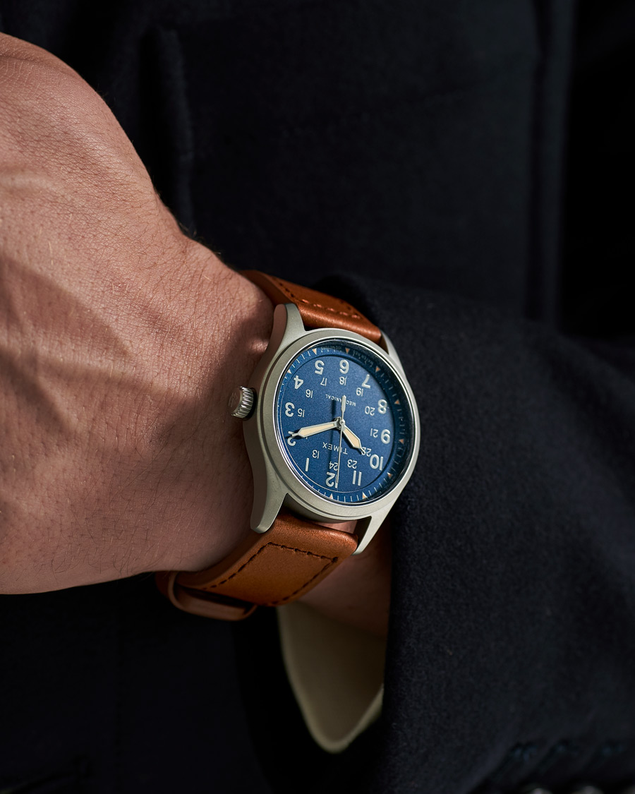 Men | Timex Field Post Mechanical Watch 38mm Blue Dial | Timex | Field Post Mechanical Watch 38mm Blue Dial