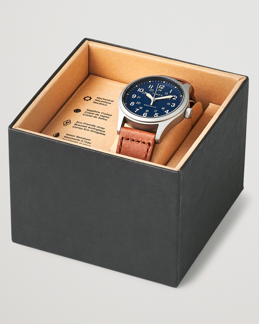 Men | Timex Field Post Mechanical Watch 38mm Blue Dial | Timex | Field Post Mechanical Watch 38mm Blue Dial
