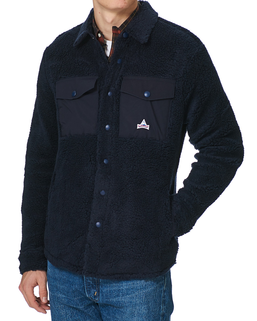 Men | Shirts | Holubar | M155 Fleece Overshirt Dark Blue