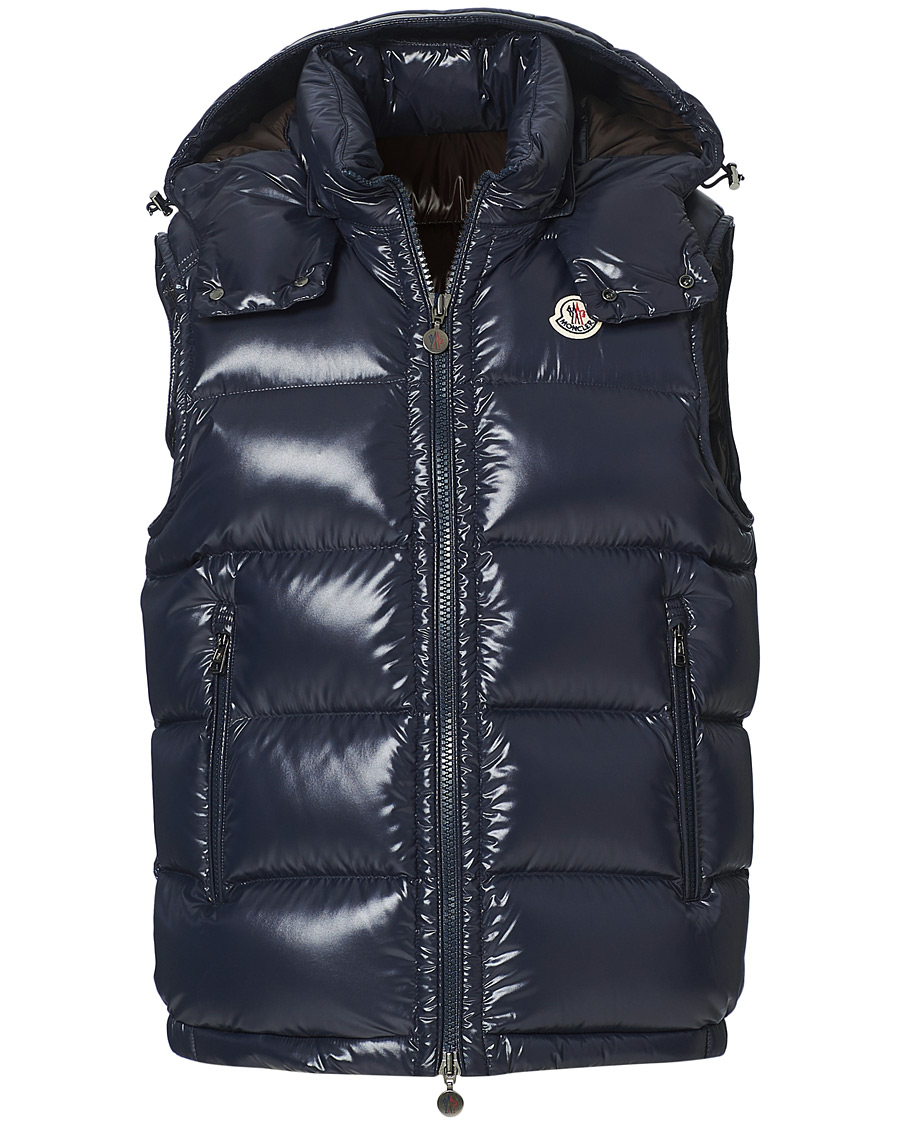 Men | Coats & Jackets | Moncler | Bormes Hooded Down Vest Navy