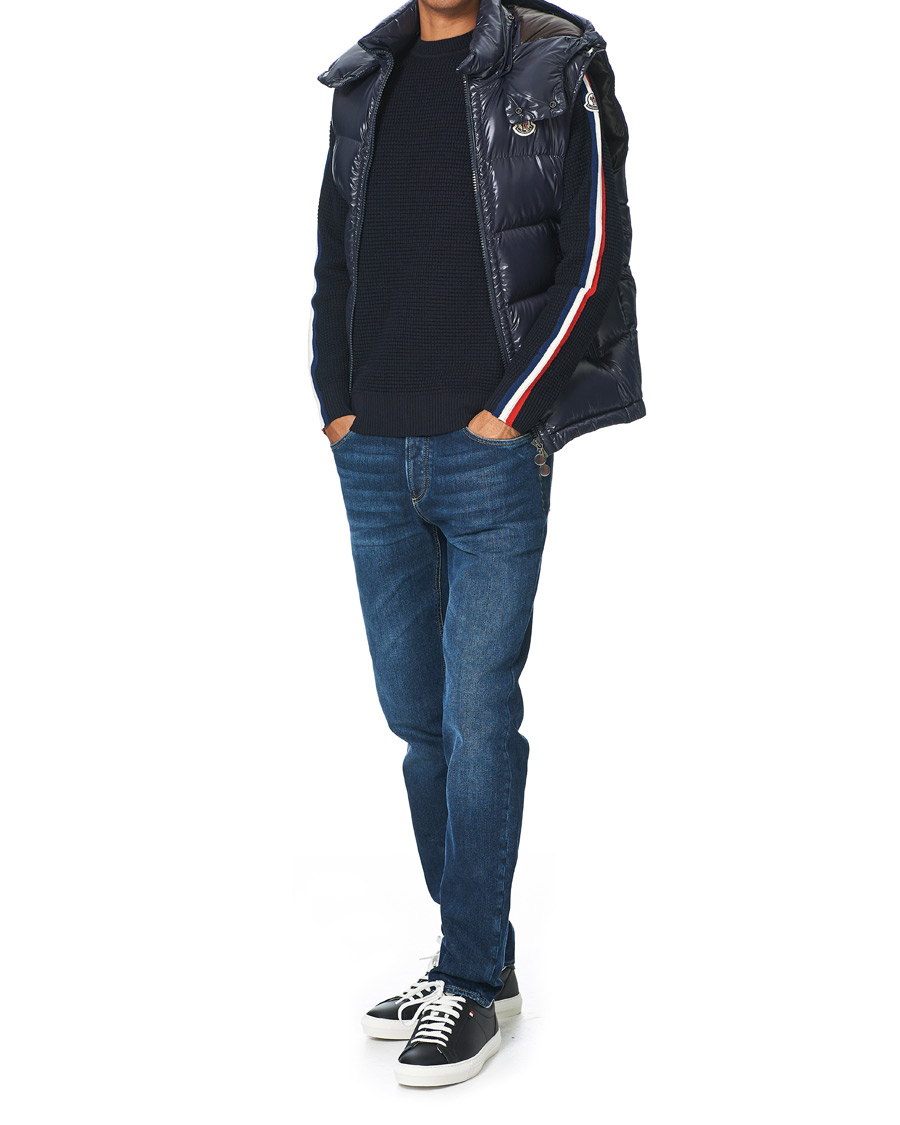 Men | Coats & Jackets | Moncler | Bormes Hooded Down Vest Navy