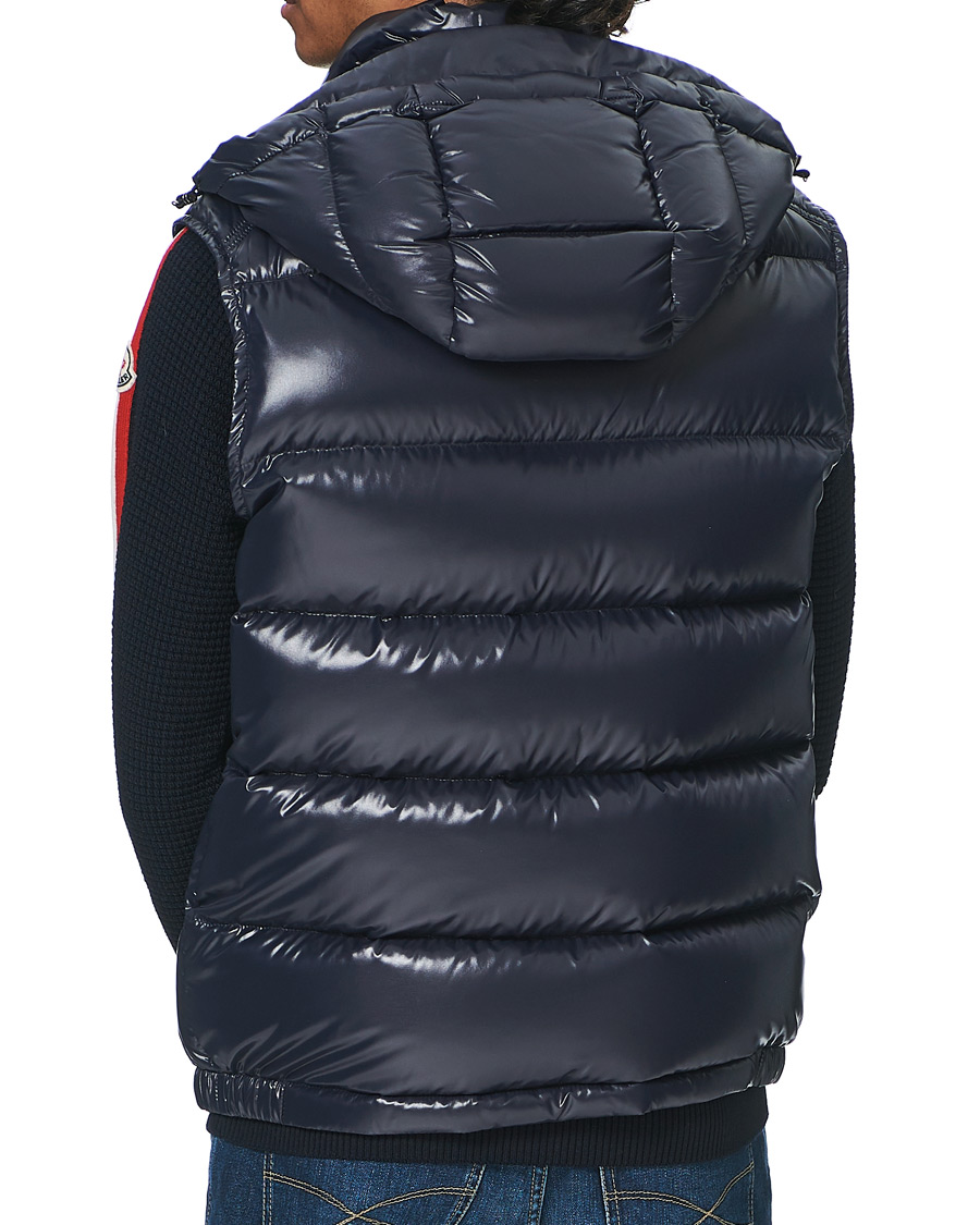 Men | Coats & Jackets | Moncler | Bormes Hooded Down Vest Navy