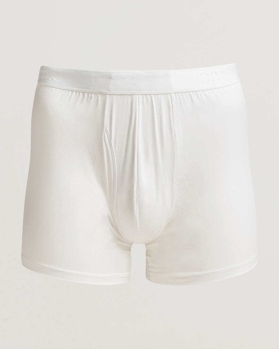 Men | Underwear & Socks | Derek Rose | Pima Cotton Stretch Trunk White