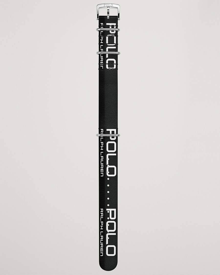 Men | Polo Ralph Lauren Sporting Leather Strap Black/White | Polo Ralph Lauren | Sporting Leather Strap Black/White