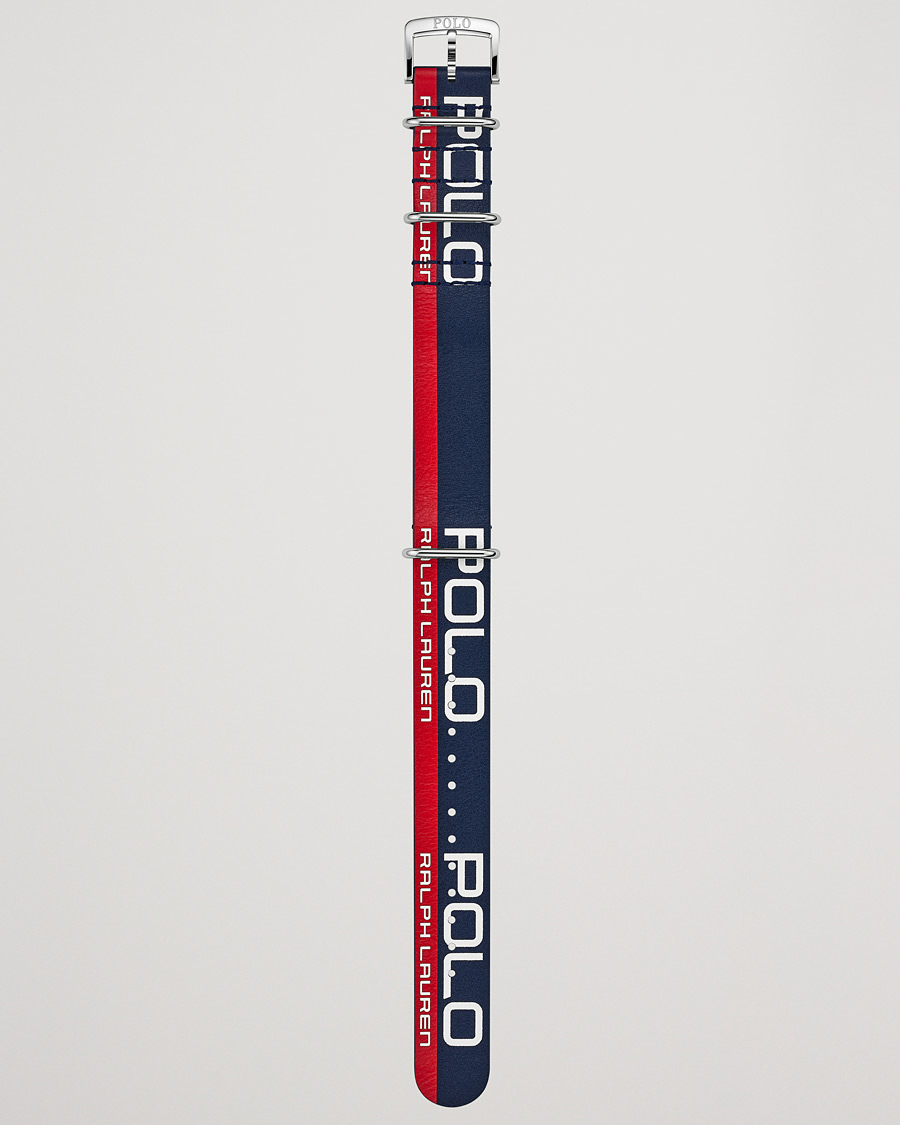 Men | Polo Ralph Lauren Sporting Leather Strap Blue/Red | Polo Ralph Lauren | Sporting Leather Strap Blue/Red