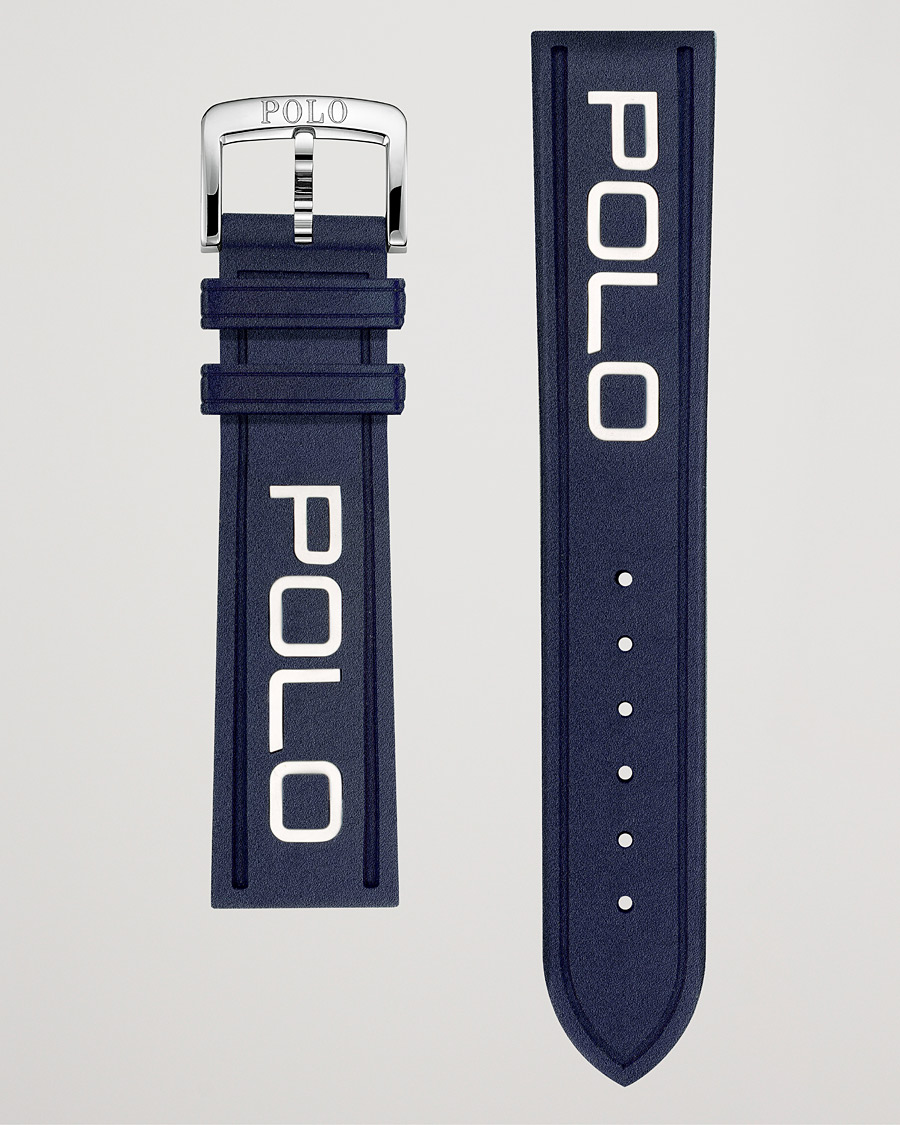 Men | Polo Ralph Lauren Sporting Rubber Strap Blue/White | Polo Ralph Lauren | Sporting Rubber Strap Blue/White