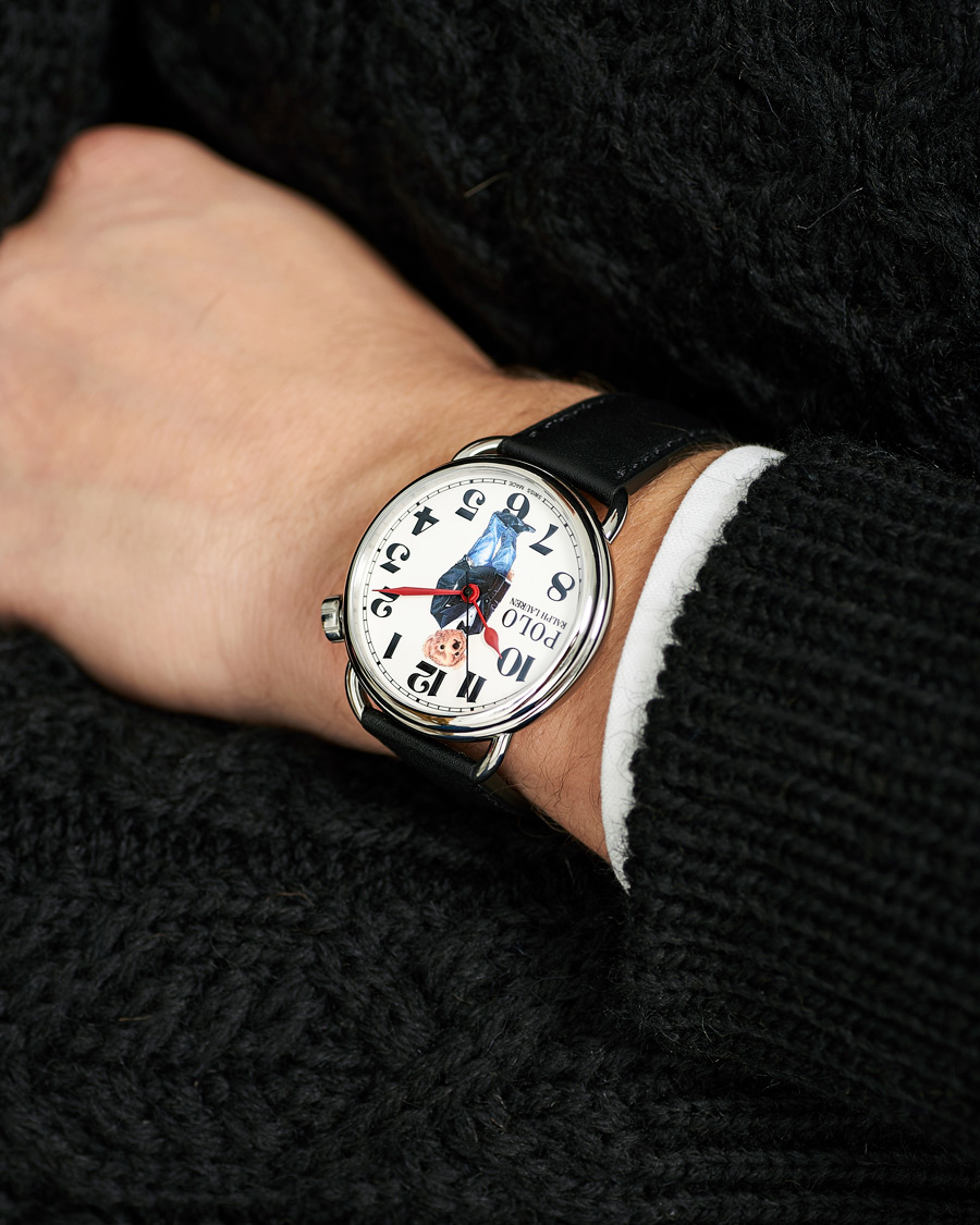 Men | Leather strap | Polo Ralph Lauren | 42mm Automatic Denim Tux Bear White Dial