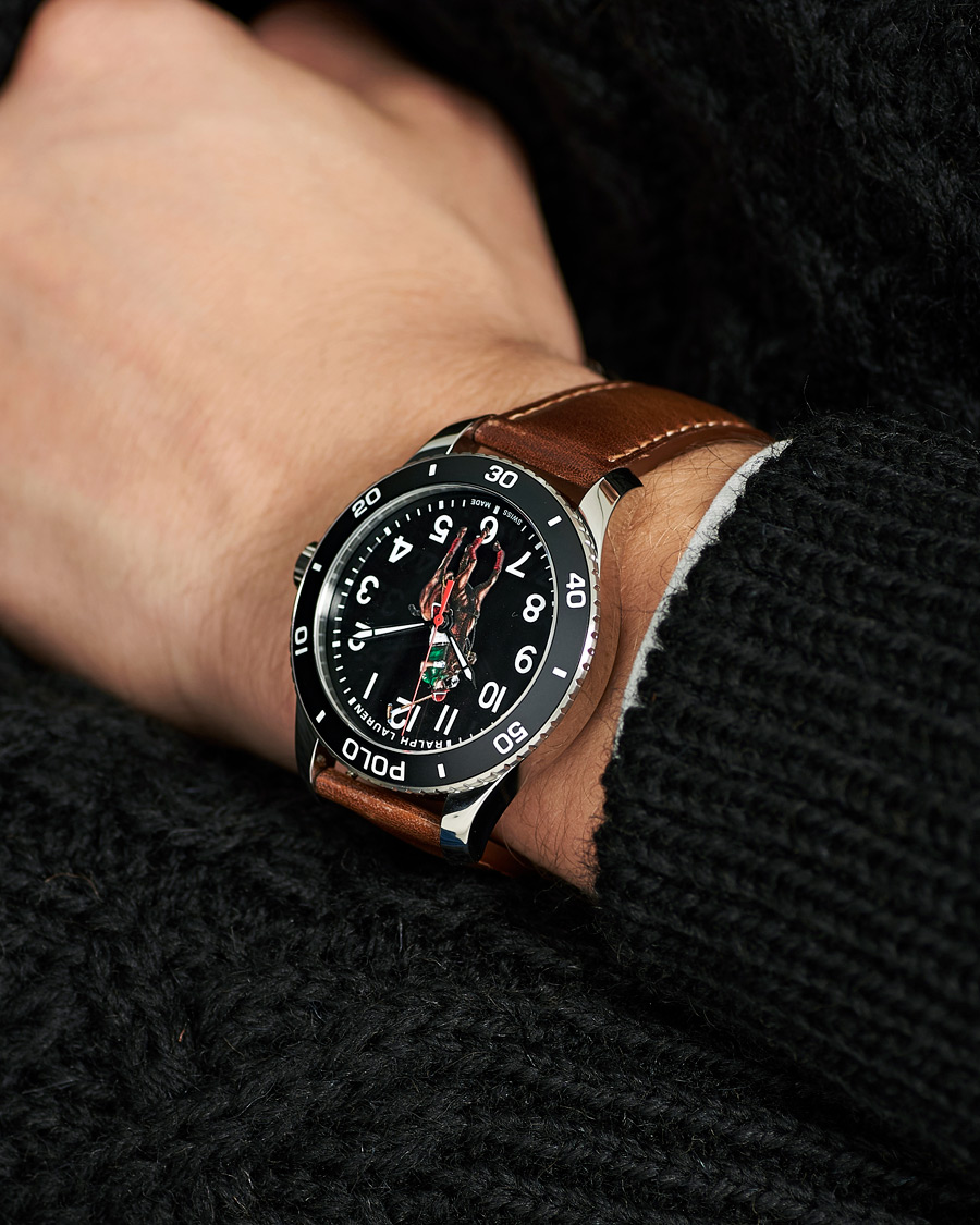 Men | Polo Ralph Lauren 42mm Automatic Pony Player Black Dial | Polo Ralph Lauren | 42mm Automatic Pony Player Black Dial