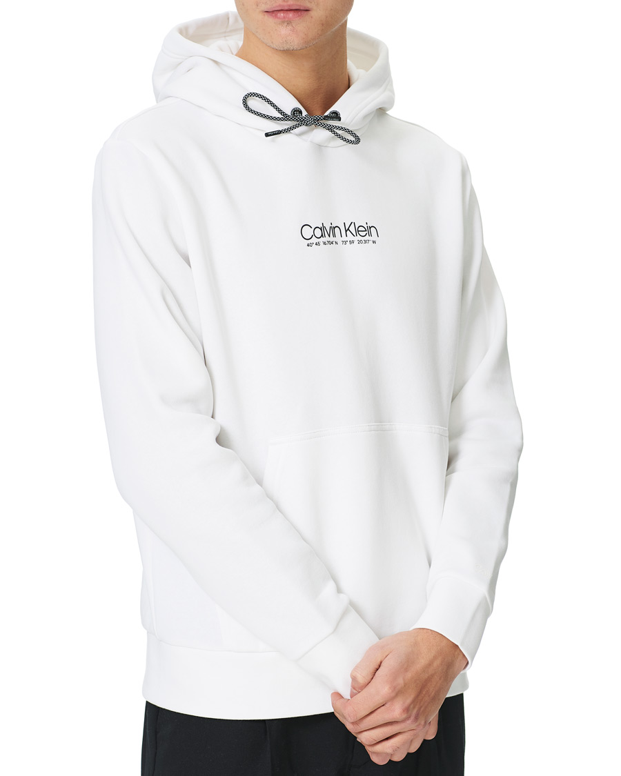 Men | Sweaters & Knitwear | Calvin Klein | Coordintaes Logo Hoodie White