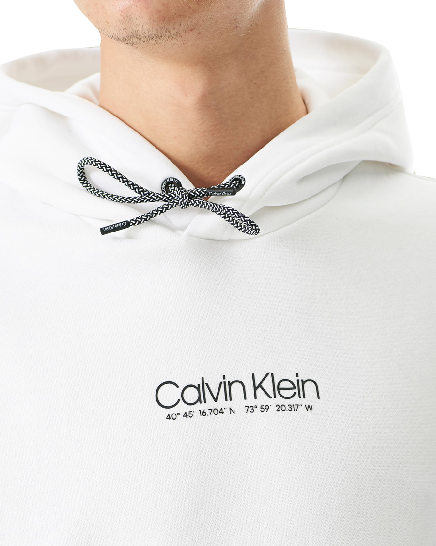 Men | Sweaters & Knitwear | Calvin Klein | Coordintaes Logo Hoodie White
