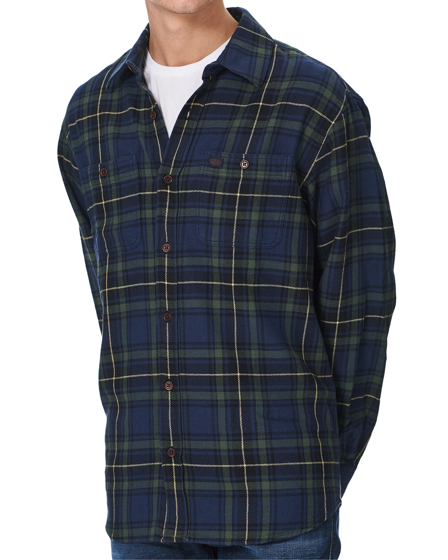 Men | Shirts | Nudie Jeans | Filip Flannel Checked Shirt Navy