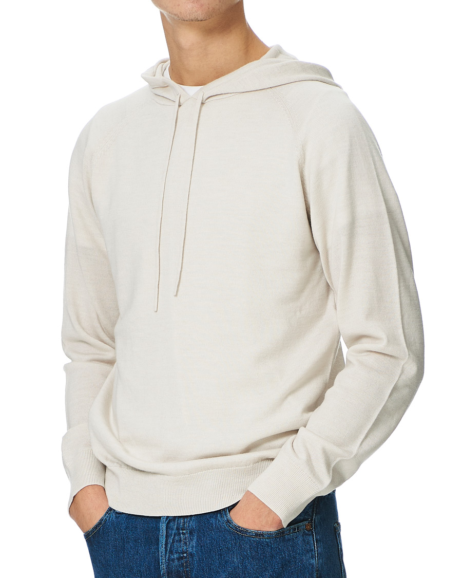 Men | Sweaters & Knitwear | Tiger of Sweden | Nakkne Knitted Merino Hood Buttercreme