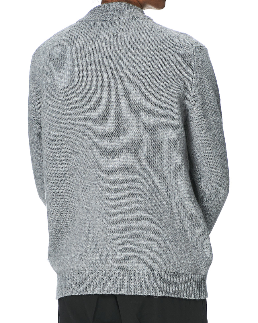 Men | Sweaters & Knitwear | NN07 | Nick Knitted Merino Mock Neck Grey Mel