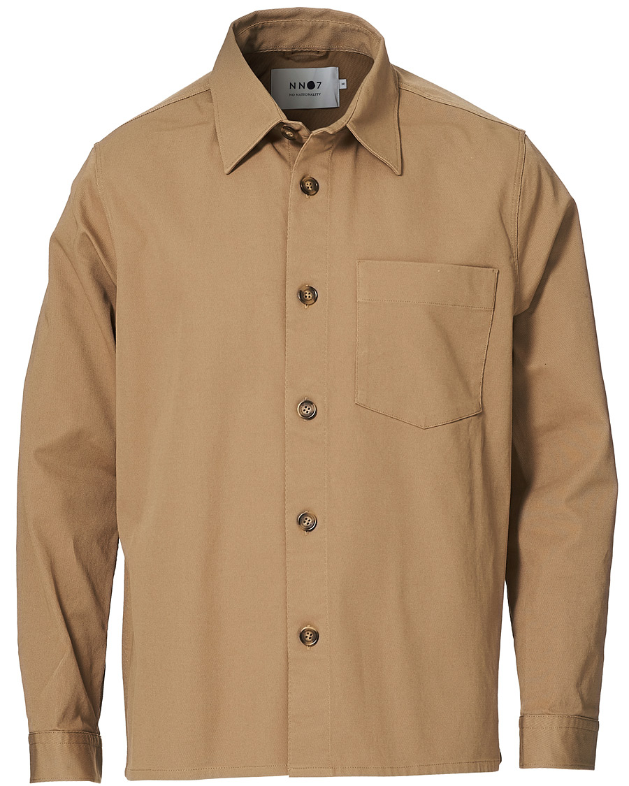 Men | Shirts | NN07 | Peter Cotton Overshirt Khaki