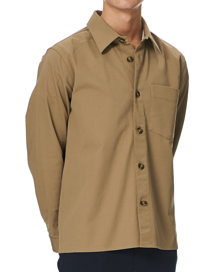 Men | Shirts | NN07 | Peter Cotton Overshirt Khaki
