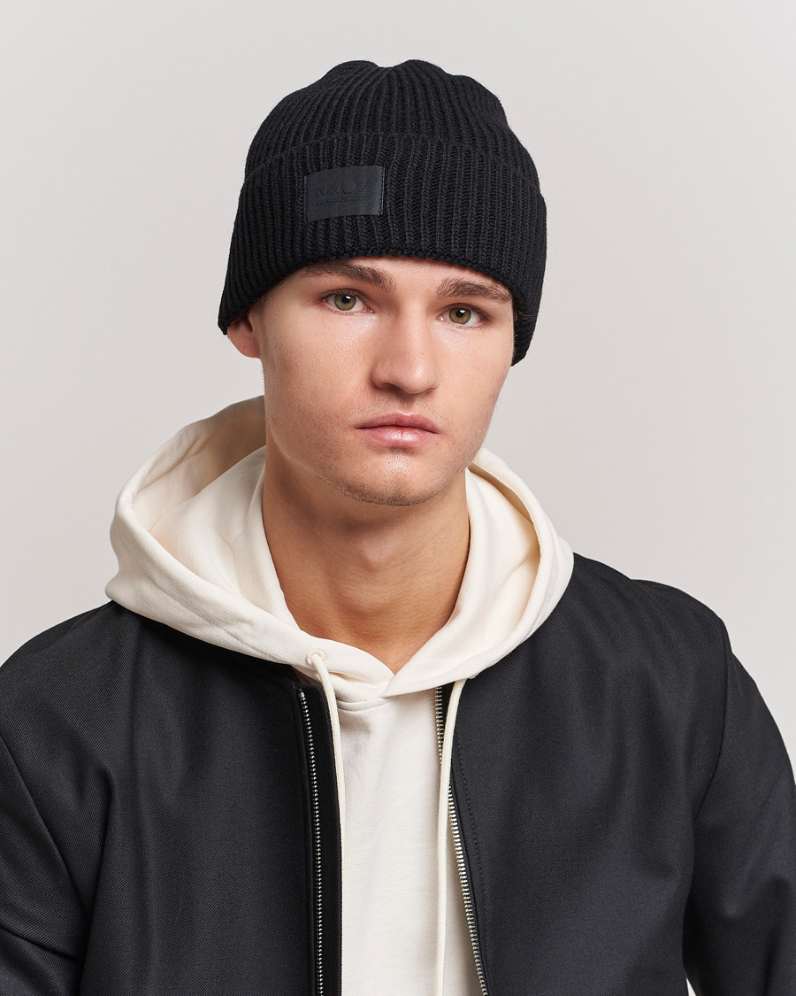 Men | NN07 Bob Logo Beanie Black | NN07 | Bob Logo Beanie Black