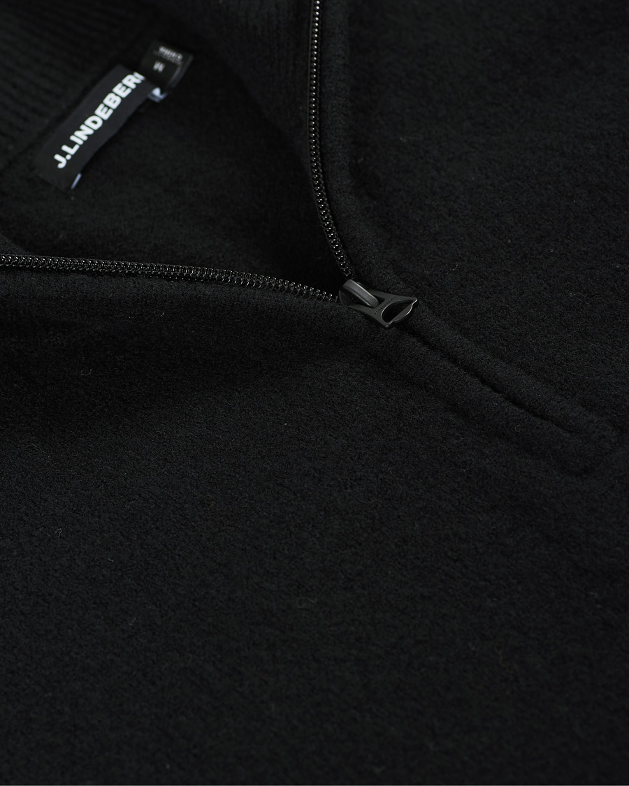 Men | Sweaters & Knitwear | J.Lindeberg | Cohen Yak Blend Quater Zip Black