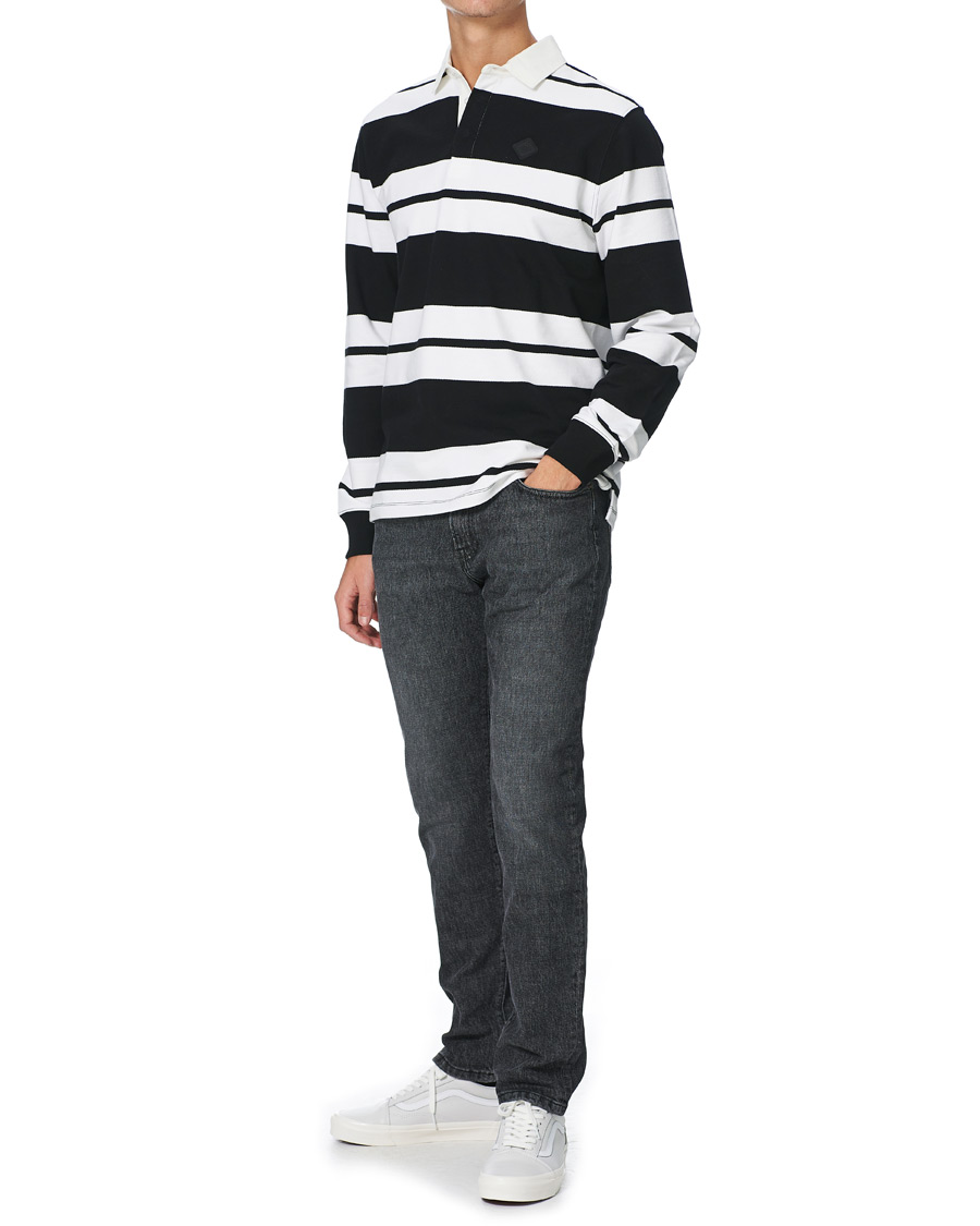 Men | Sweaters & Knitwear | J.Lindeberg | Reed Cotton Rugby Shirt Black