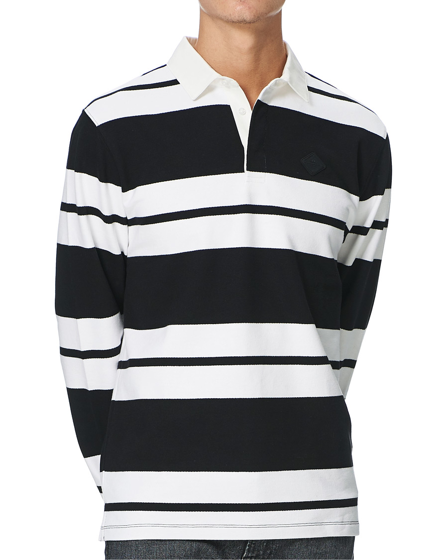 Men | Sweaters & Knitwear | J.Lindeberg | Reed Cotton Rugby Shirt Black