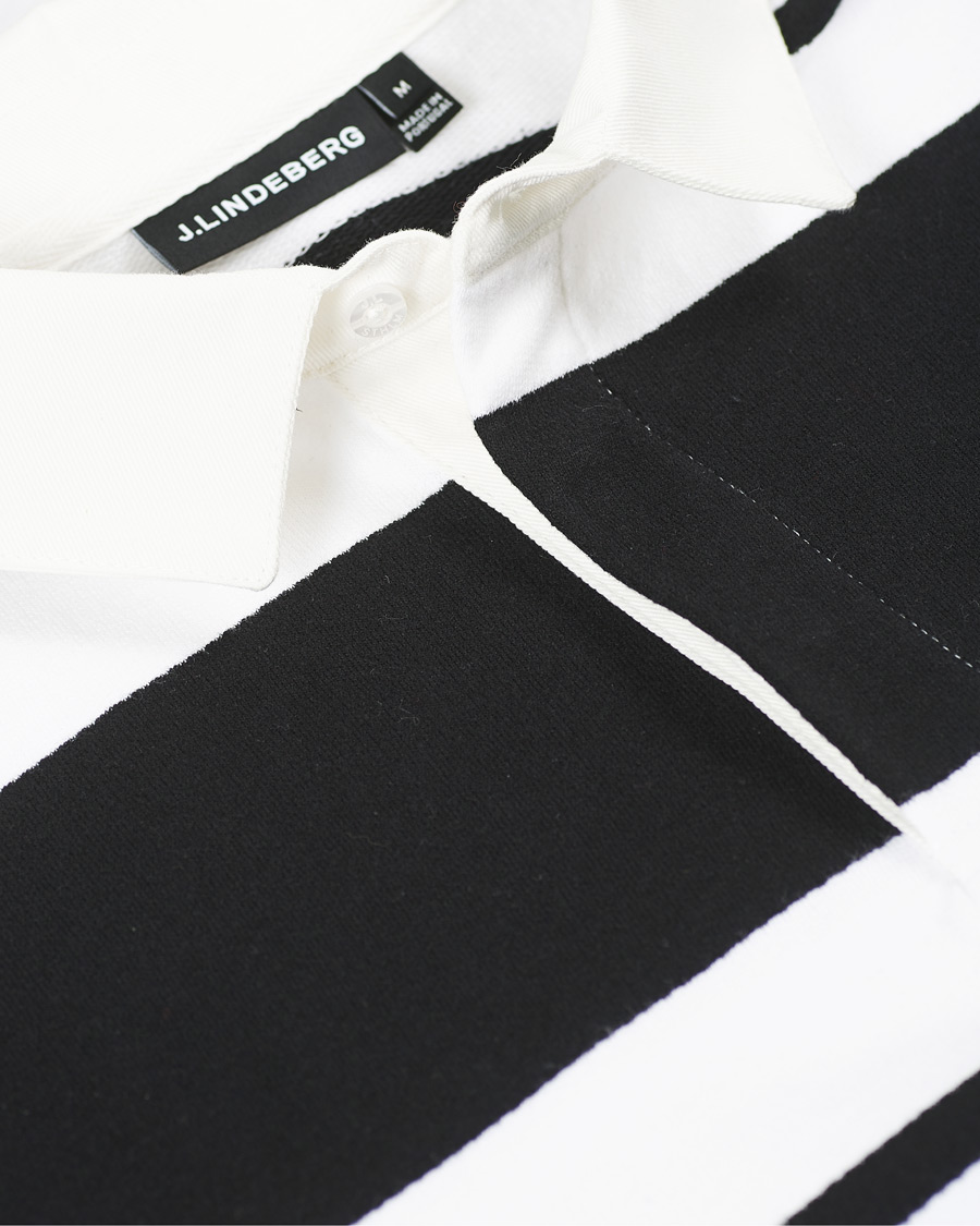 Men | Sweaters & Knitwear | J.Lindeberg | Reed Cotton Rugby Shirt Black