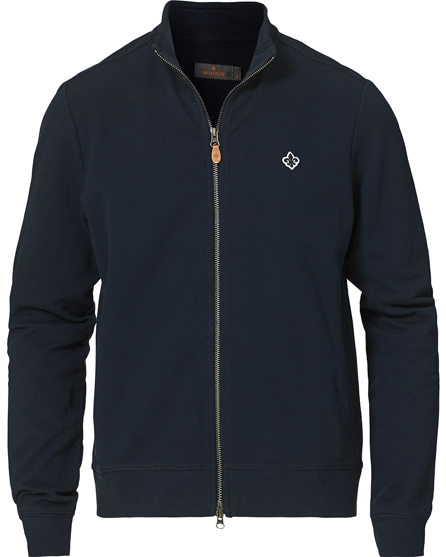Men | Sweaters & Knitwear | Morris | Nyle Cotton Full Zip Old Blue