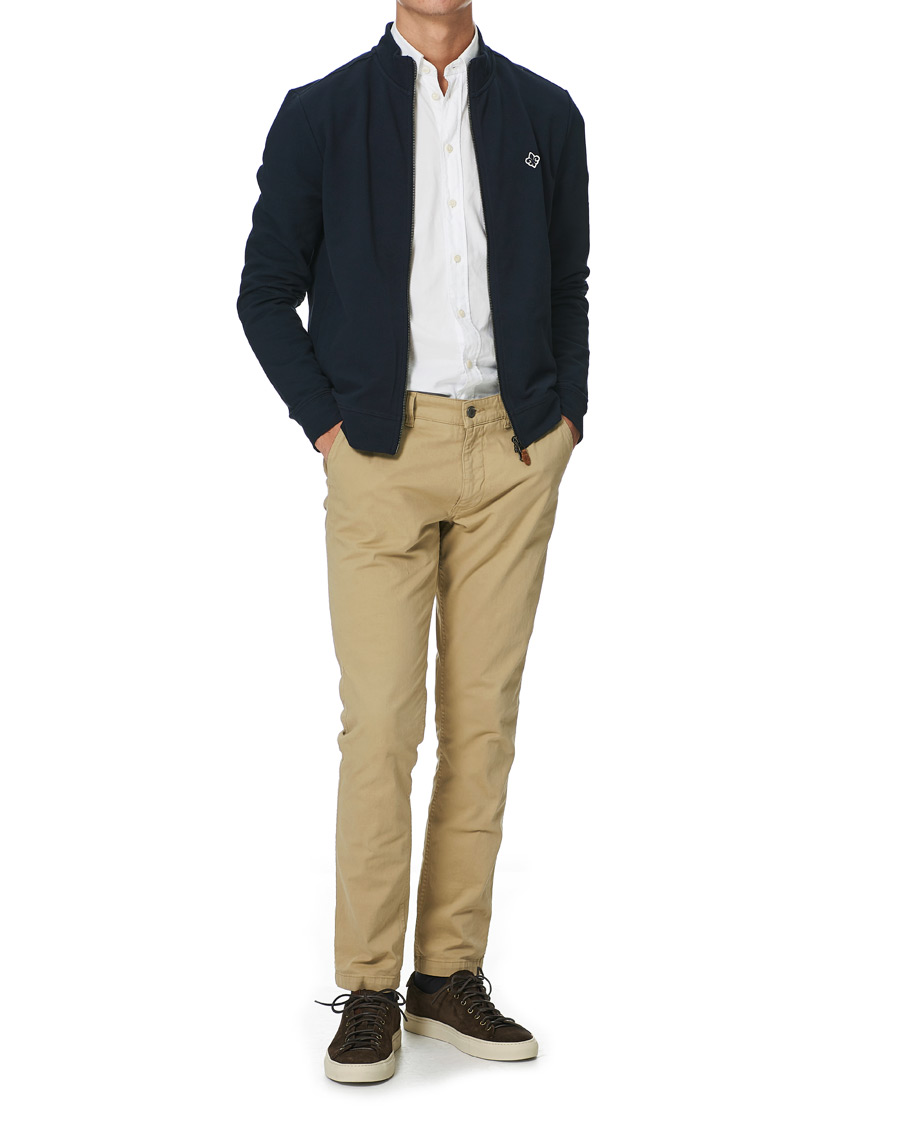 Men | Sweaters & Knitwear | Morris | Nyle Cotton Full Zip Old Blue