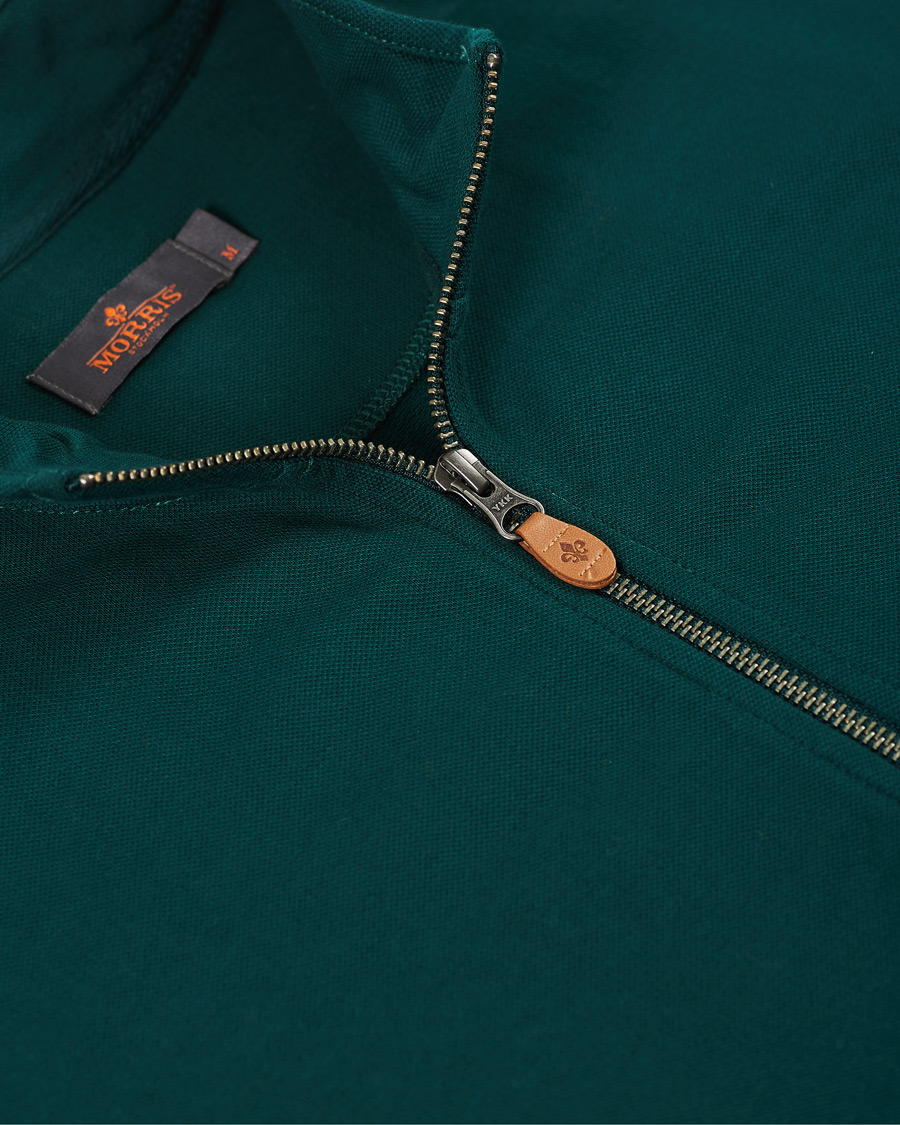 Men | Sweaters & Knitwear | Morris | Nyle Cotton Full Zip Green
