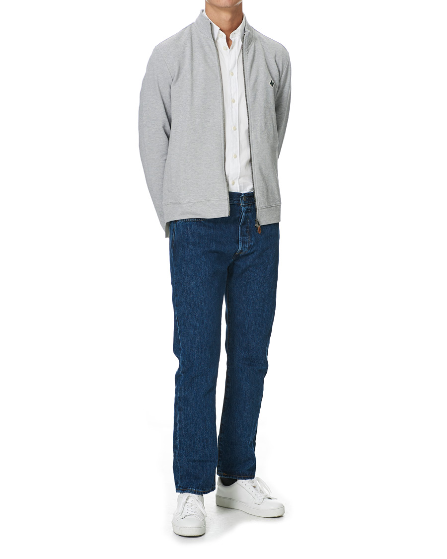 Men | Sweaters & Knitwear | Morris | Nyle Cotton Full Zip Grey