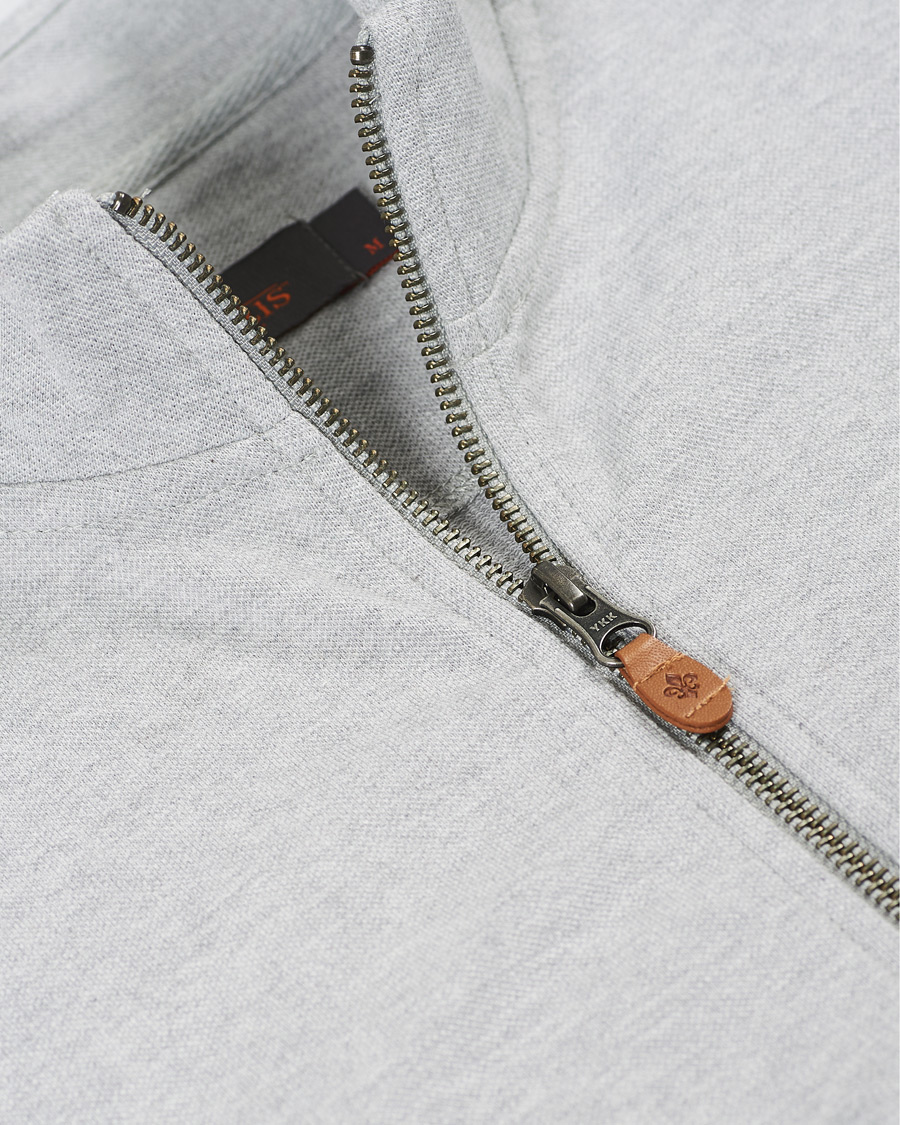 Men | Sweaters & Knitwear | Morris | Nyle Cotton Full Zip Grey
