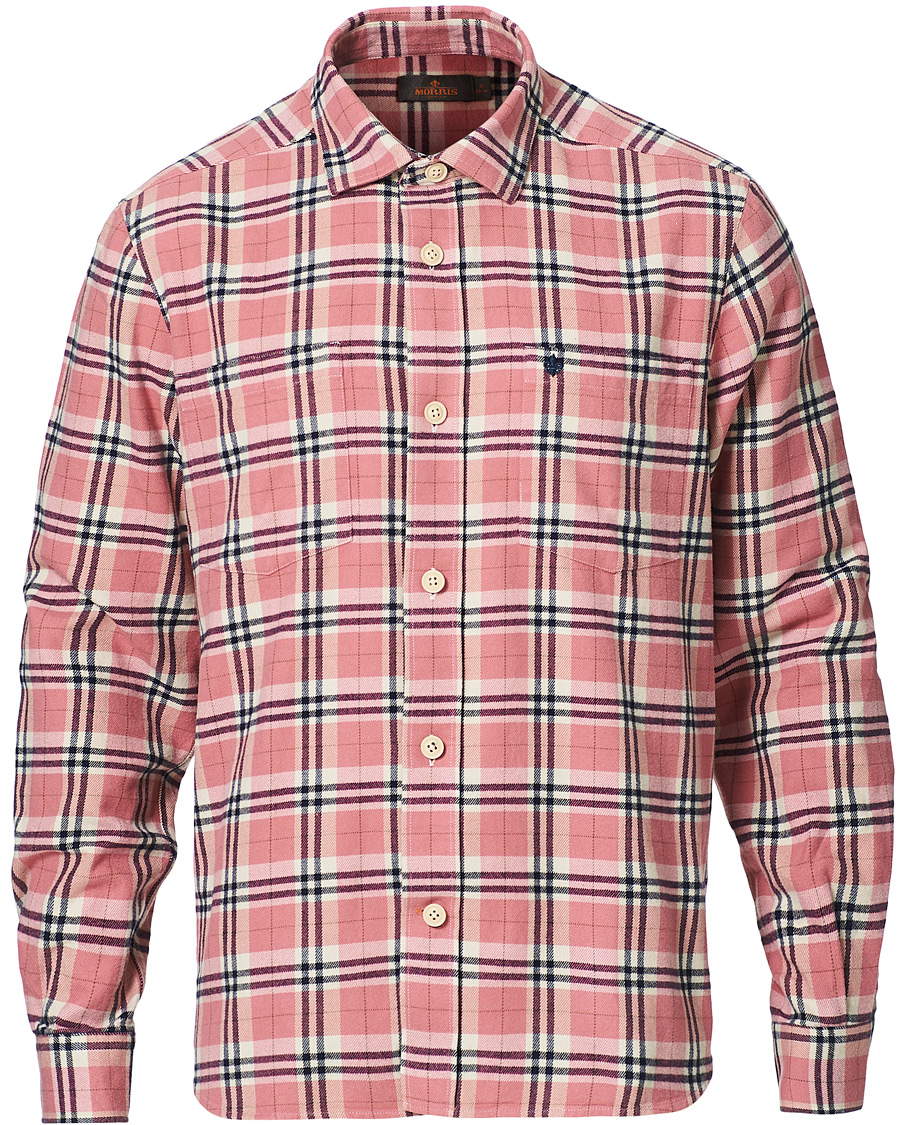 Men | Shirts | Morris | Holiday Brushed Cotton Overshirt Pink